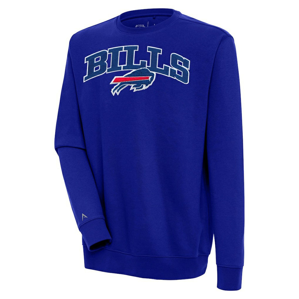 Buffalo Bills Antigua Victory Chenille Pullover Sweatshirt - Royal discount