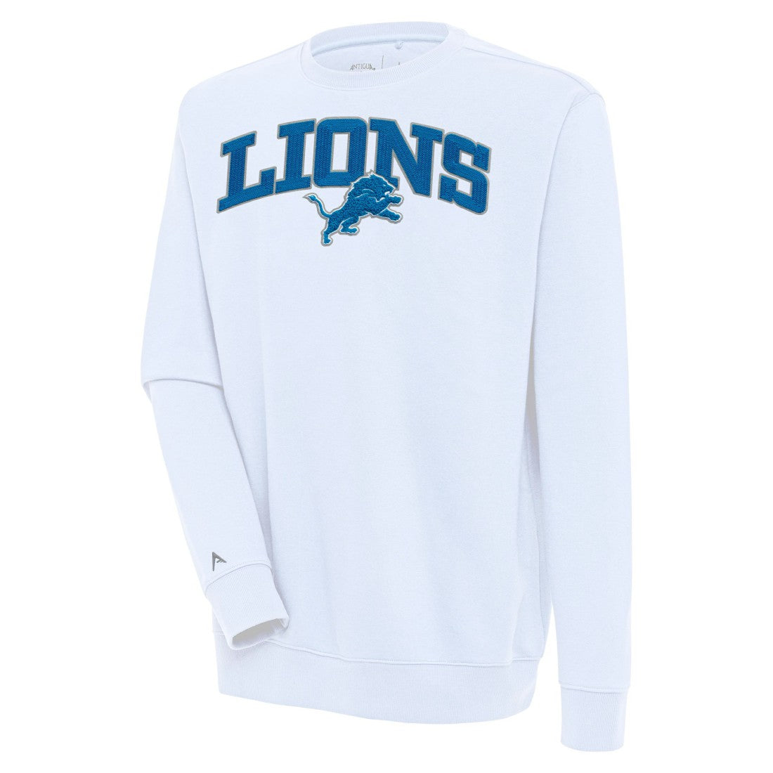 Detroit Lions Antigua Victory Chenille Pullover Sweatshirt - White cheap