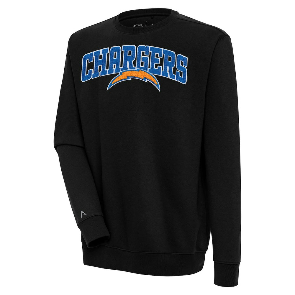 Los Angeles Chargers Antigua Victory Chenille Pullover Sweatshirt - Black online