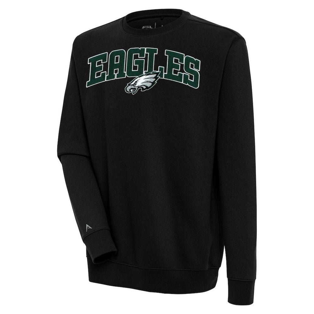 Philadelphia Eagles Antigua Victory Chenille Pullover Sweatshirt - Black online