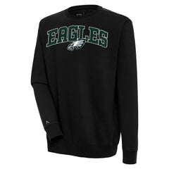 Philadelphia Eagles Antigua Victory Chenille Pullover Sweatshirt - Black online