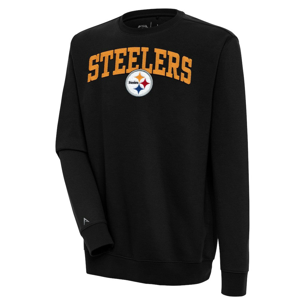 Pittsburgh Steelers Antigua Victory Chenille Pullover Sweatshirt - Black online