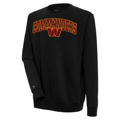 Washington Commanders Antigua Victory Chenille Pullover Sweatshirt - Black for sale