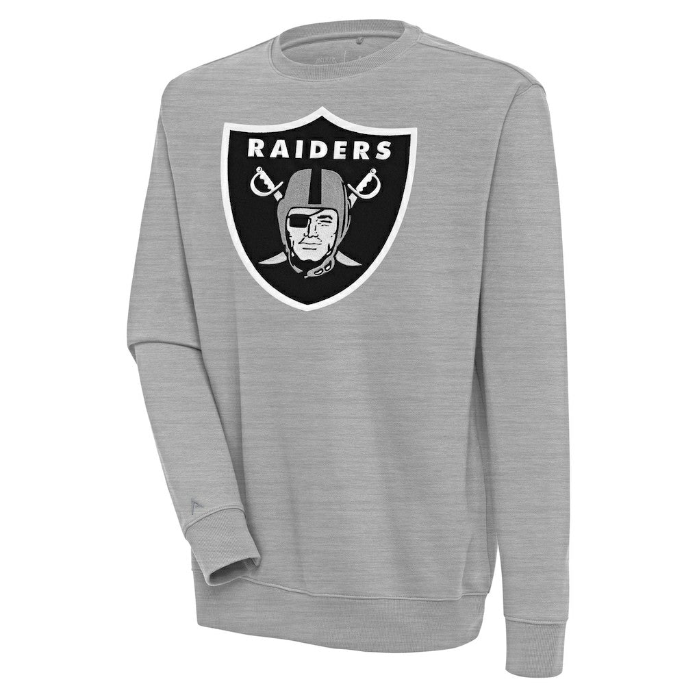 Las Vegas Raiders Antigua Victory Pullover Sweatshirt - Heather Gray for sale