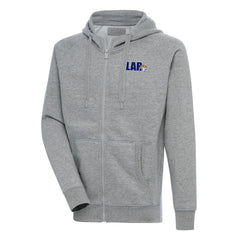 Los Angeles Rams Antigua Victory Full-Zip Hoodie - Heather Gray discount