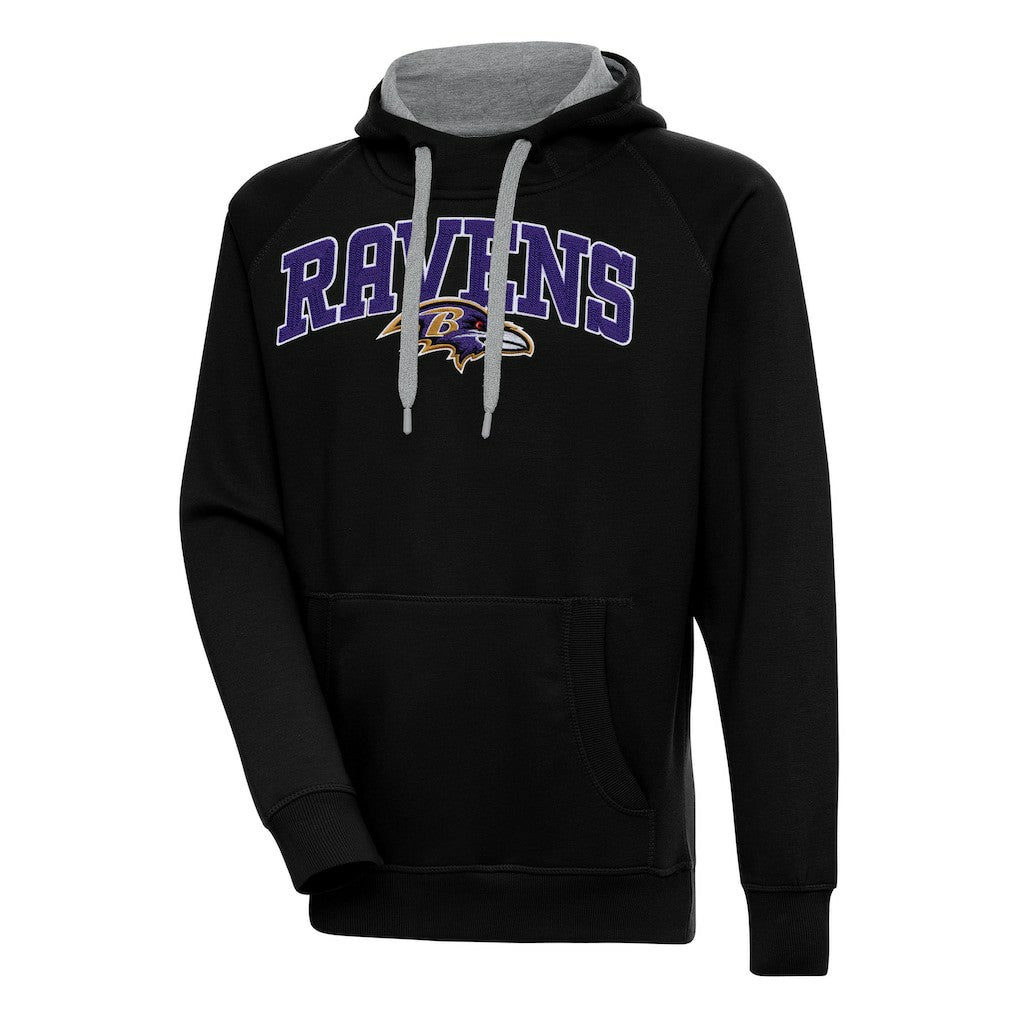 Baltimore Ravens Antigua Victory Pullover Hoodie - Black on sale