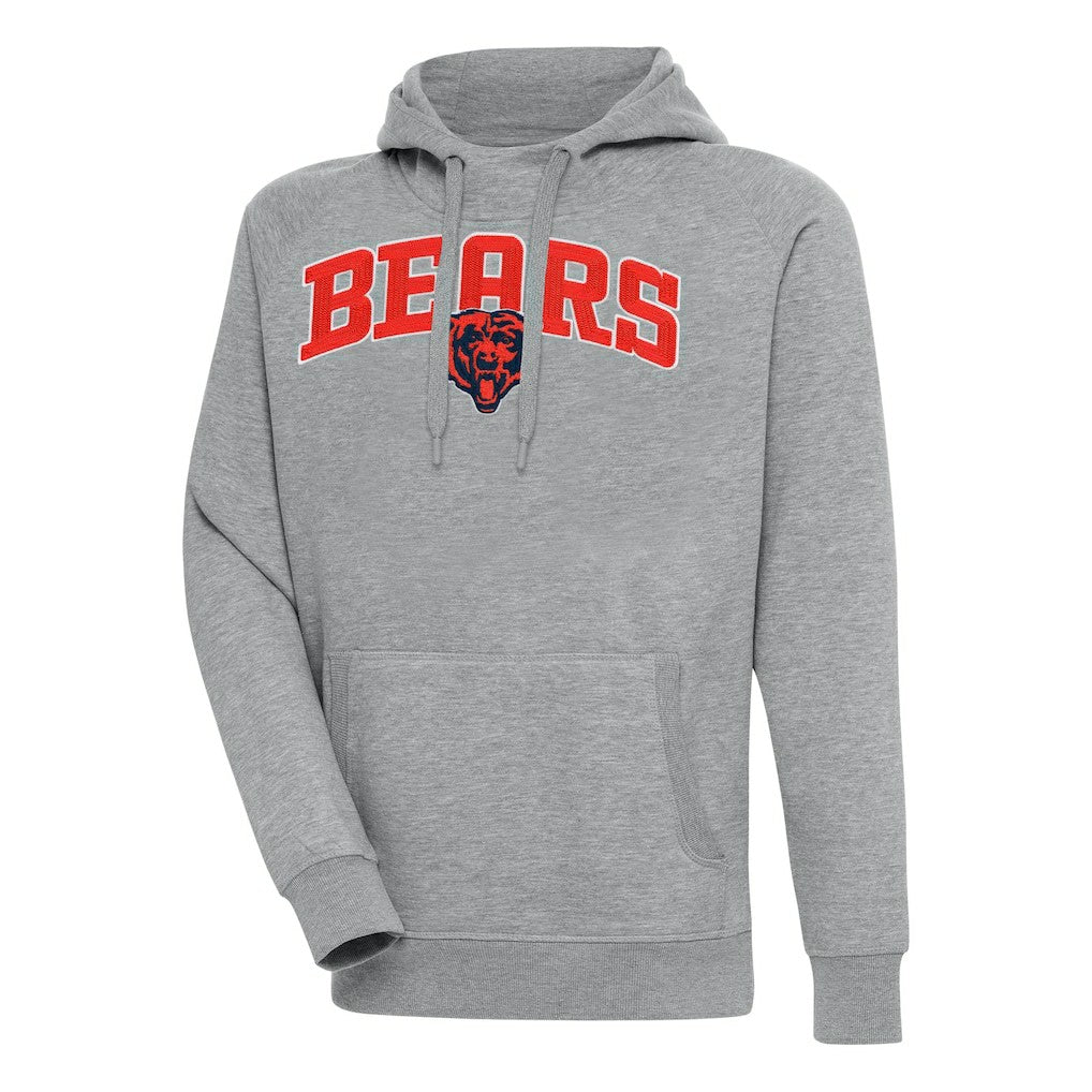 Chicago Bears Antigua Victory Pullover Hoodie - Heather Gray cheap