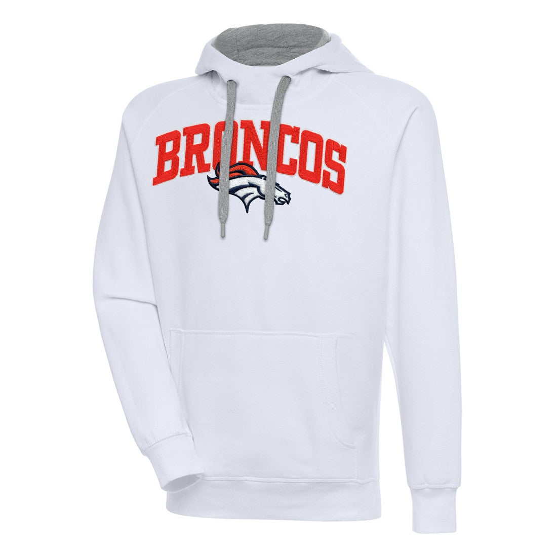 Denver Broncos Antigua Victory Pullover Hoodie - White on sale
