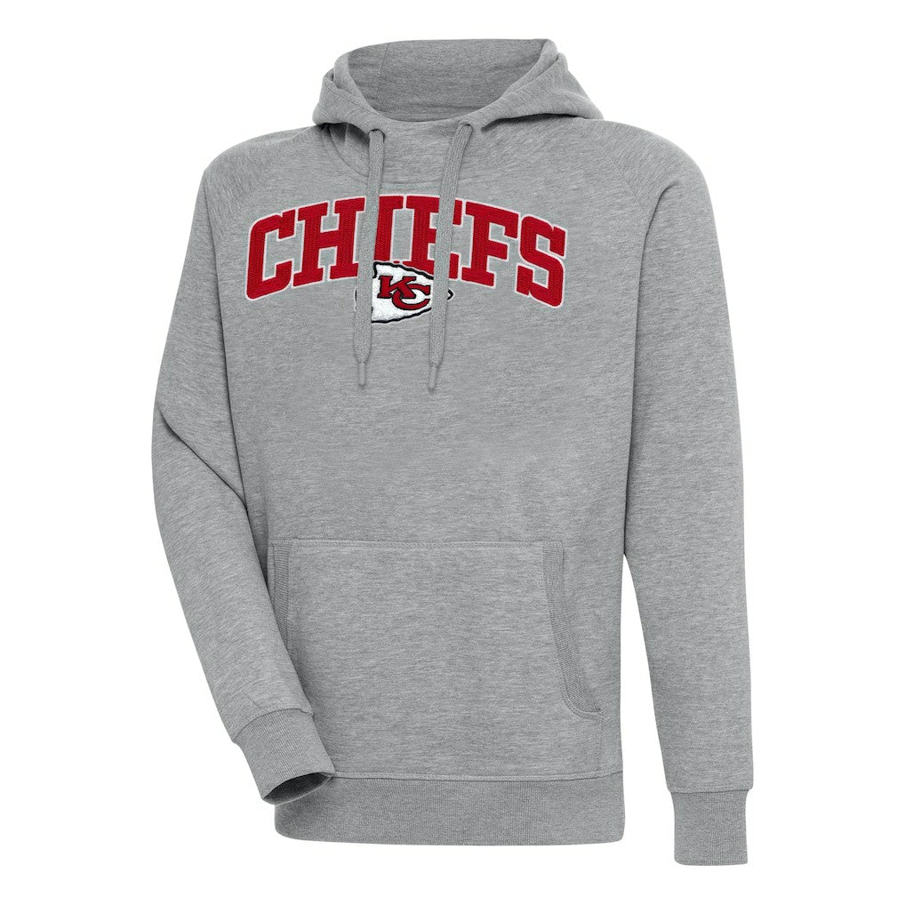 Kansas City Chiefs Antigua Victory Pullover Hoodie - Heather Gray for sale