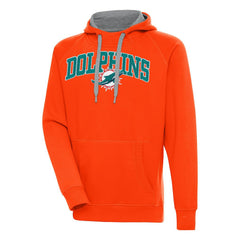 Miami Dolphins Antigua Victory Pullover Hoodie - Orange on sale