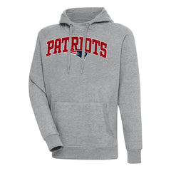 New England Patriots Antigua Victory Pullover Hoodie - Heather Gray cheap