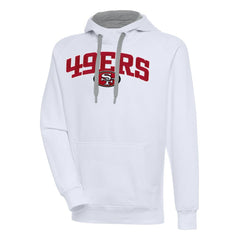 San Francisco 49ers Antigua Victory Pullover Hoodie - White cheap