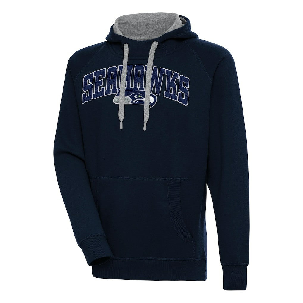 Seattle Seahawks Antigua Victory Pullover Hoodie - College Navy cheap