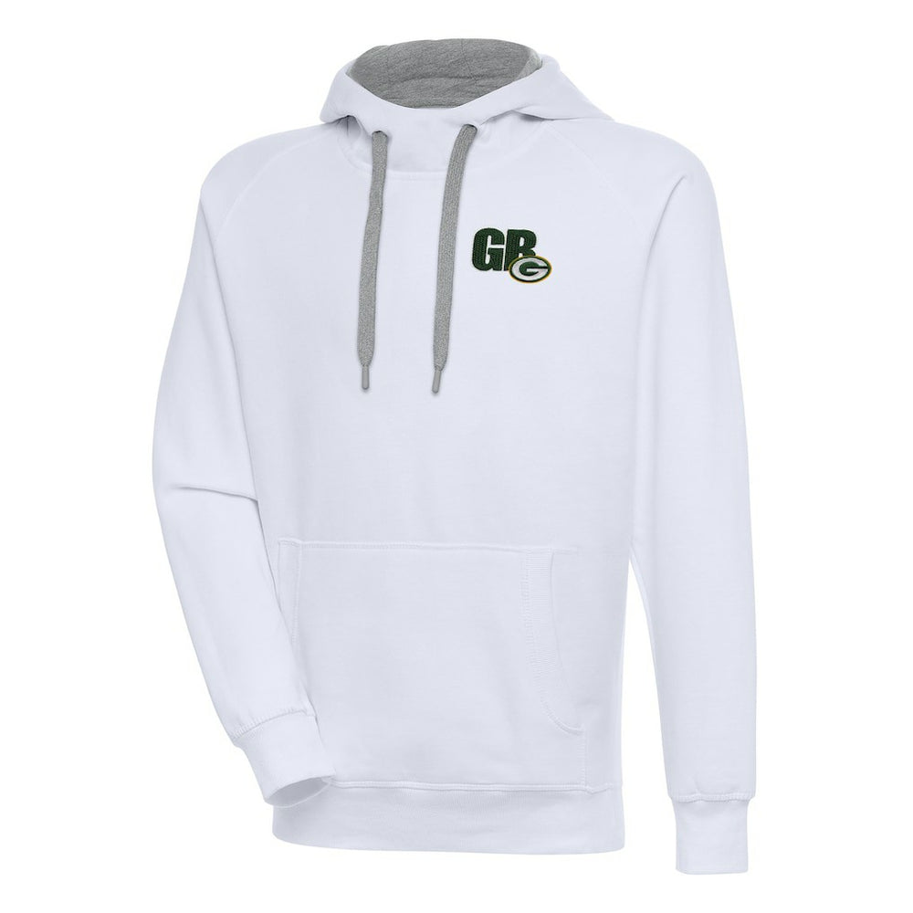 Green Bay Packers Antigua Victory Pullover Hoodie - White for sale