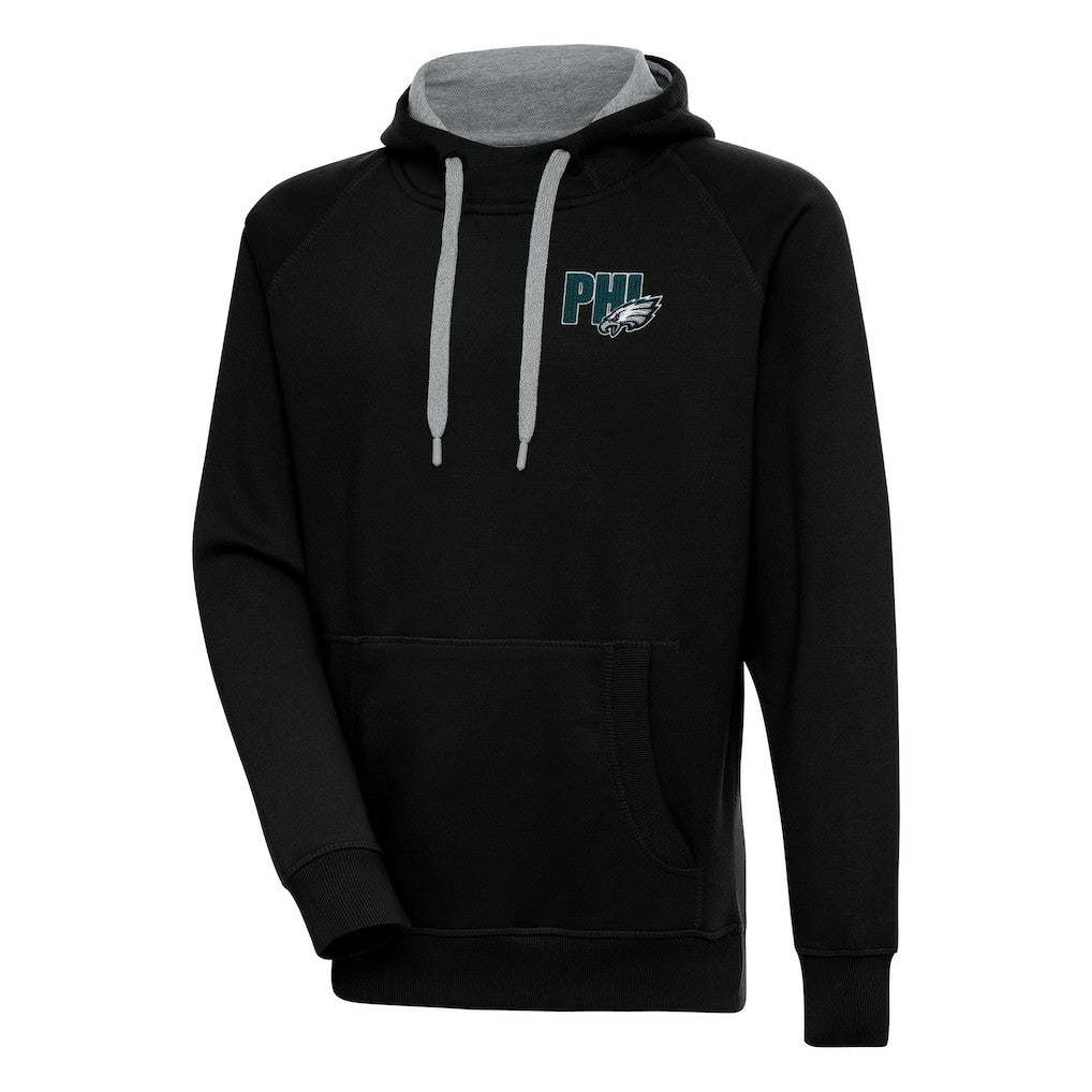 Philadelphia Eagles Antigua Victory Pullover Hoodie - Black for sale