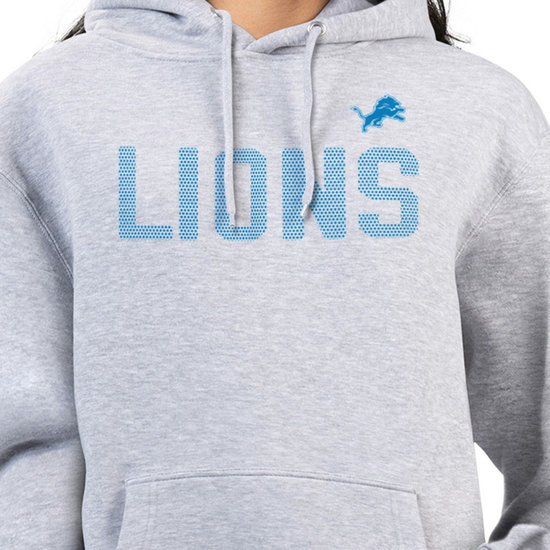 Detroit Lions G-III 4Her by Carl Banks Women's Dot Print Pullover Hoodie - Heather Gray for sale