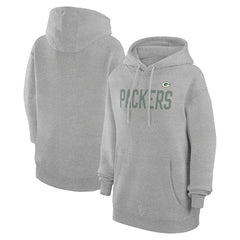 Green Bay Packers G-III 4Her by Carl Banks Women's Dot Print Pullover Hoodie - Heather Gray outlet