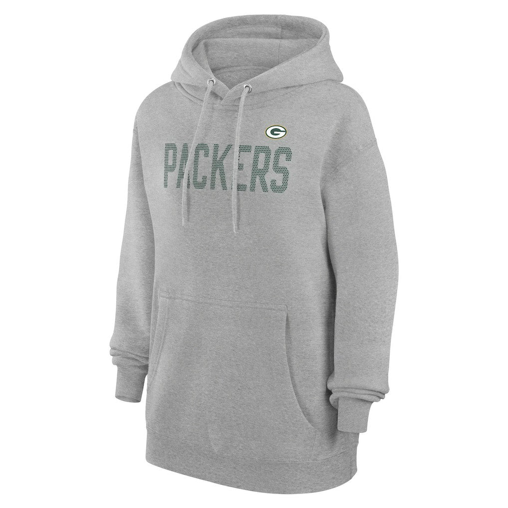 Green Bay Packers G-III 4Her by Carl Banks Women's Dot Print Pullover Hoodie - Heather Gray outlet