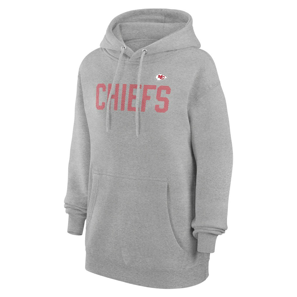 Kansas City Chiefs G-III 4Her by Carl Banks Women's Dot Print Pullover Hoodie - Heather Gray on sale