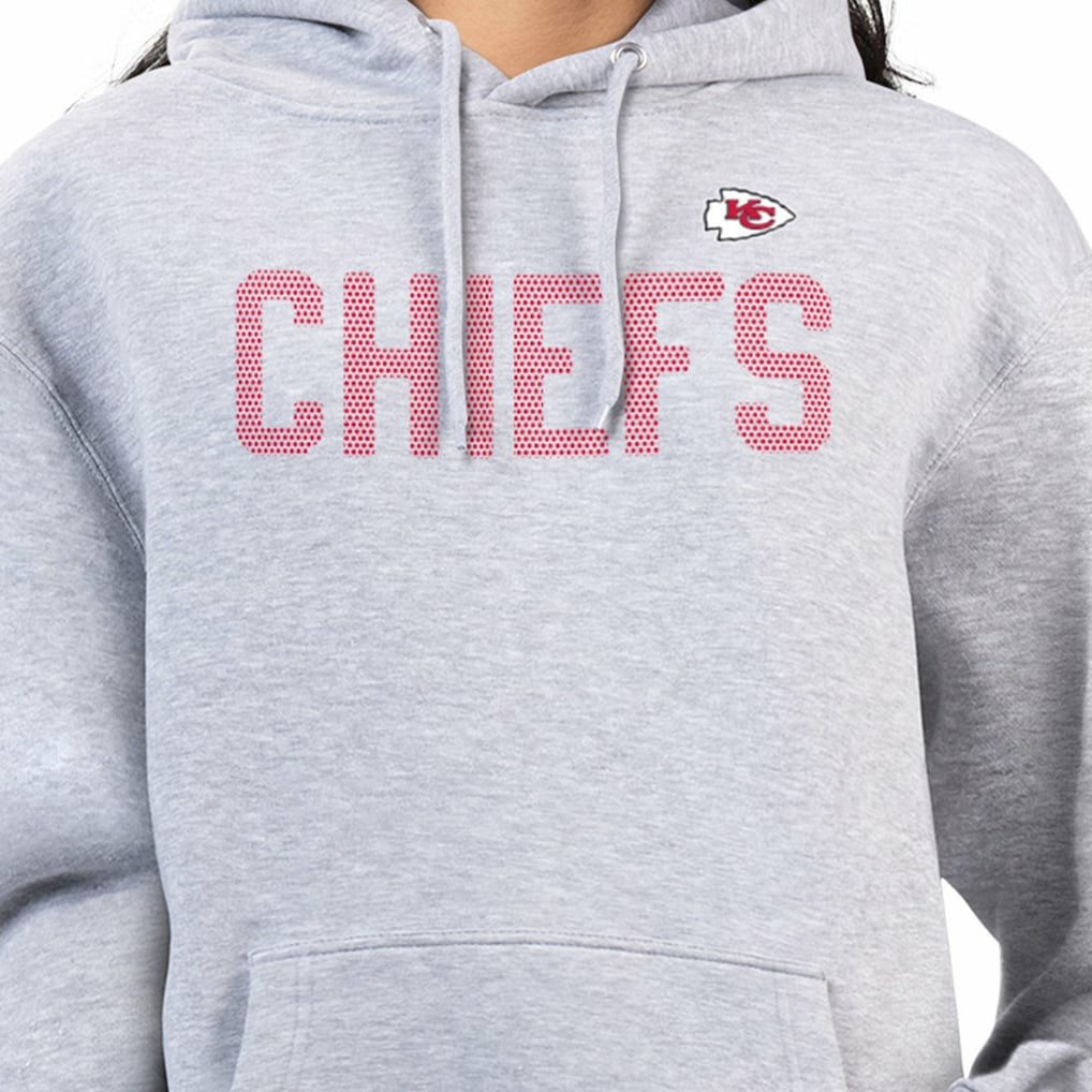 Kansas City Chiefs G-III 4Her by Carl Banks Women's Dot Print Pullover Hoodie - Heather Gray on sale