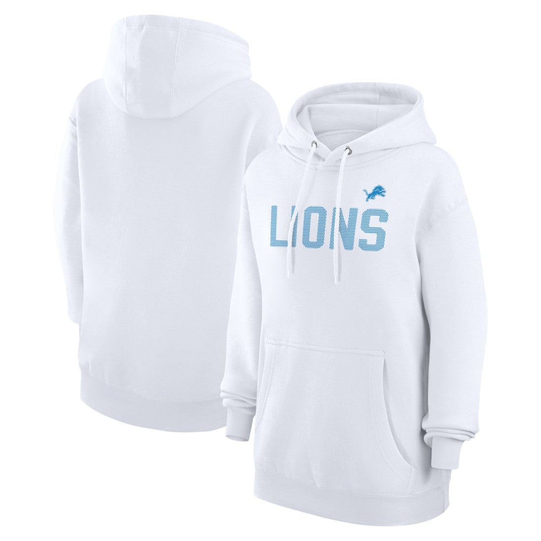 Detroit Lions G-III 4Her by Carl Banks Women's Dot Print Pullover Hoodie - White discount