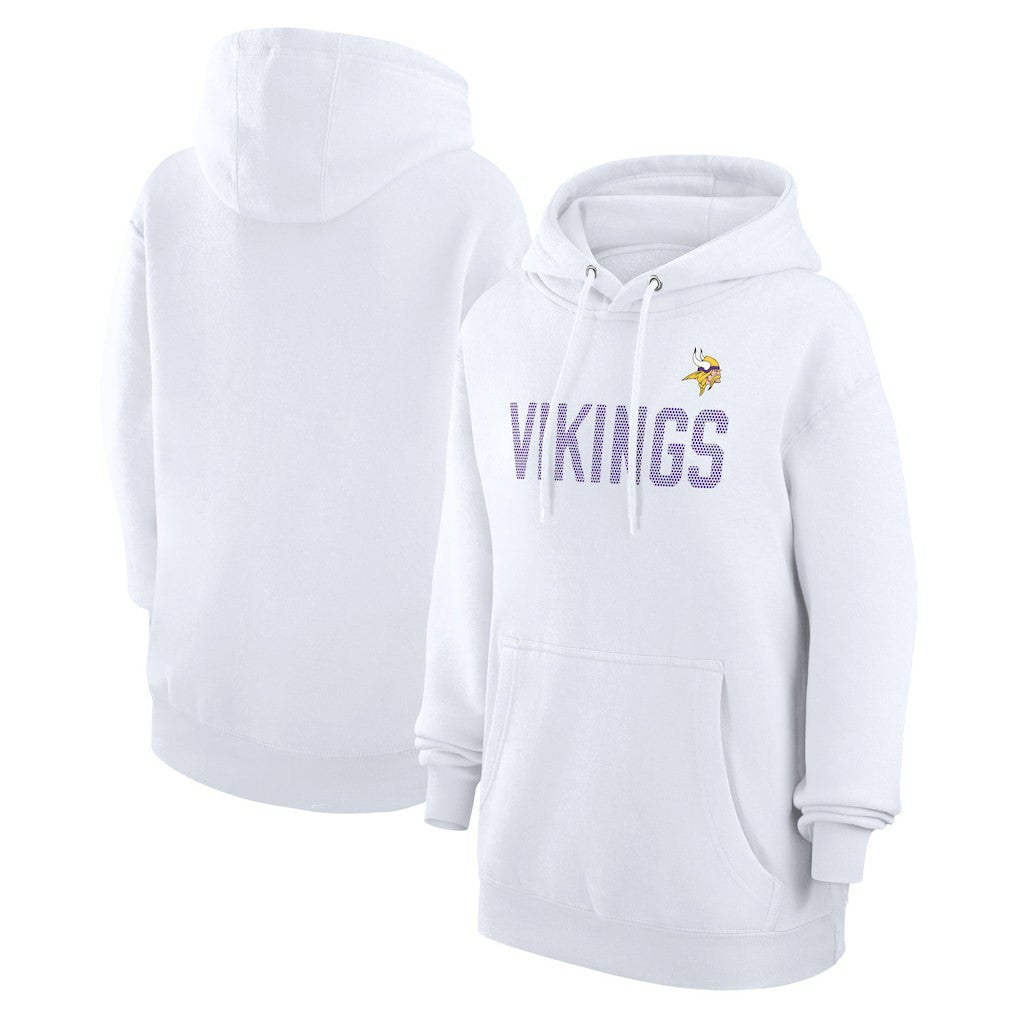 Minnesota Vikings G-III 4Her by Carl Banks Women's Dot Print Pullover Hoodie - White sale