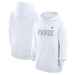 Minnesota Vikings G-III 4Her by Carl Banks Women's Dot Print Pullover Hoodie - White sale