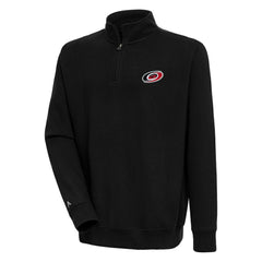 Carolina Hurricanes Antigua Victory Quarter-Zip Pullover Top Black