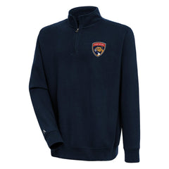 Florida Panthers Antigua Victory Quarter-Zip Pullover Top Navy