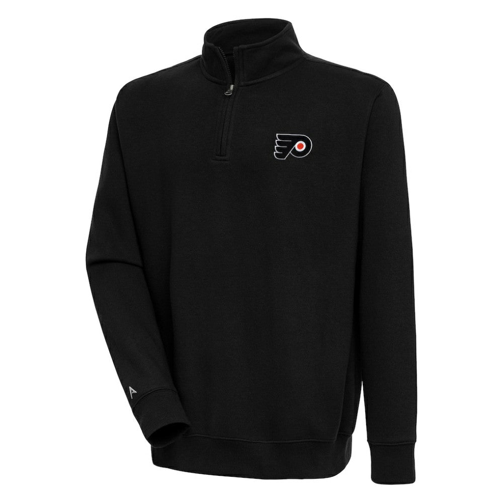 Philadelphia Flyers Antigua Victory Quarter-Zip Pullover Top Black