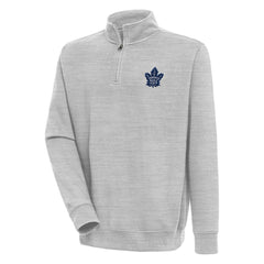 Toronto Maple Leafs Antigua Victory Quarter-Zip Pullover Top Heather Gray
