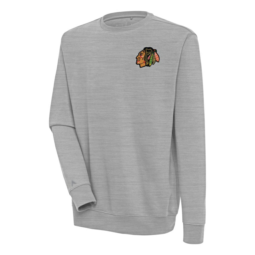 Chicago Blackhawks Antigua Victory Pullover Sweatshirt Heather Gray