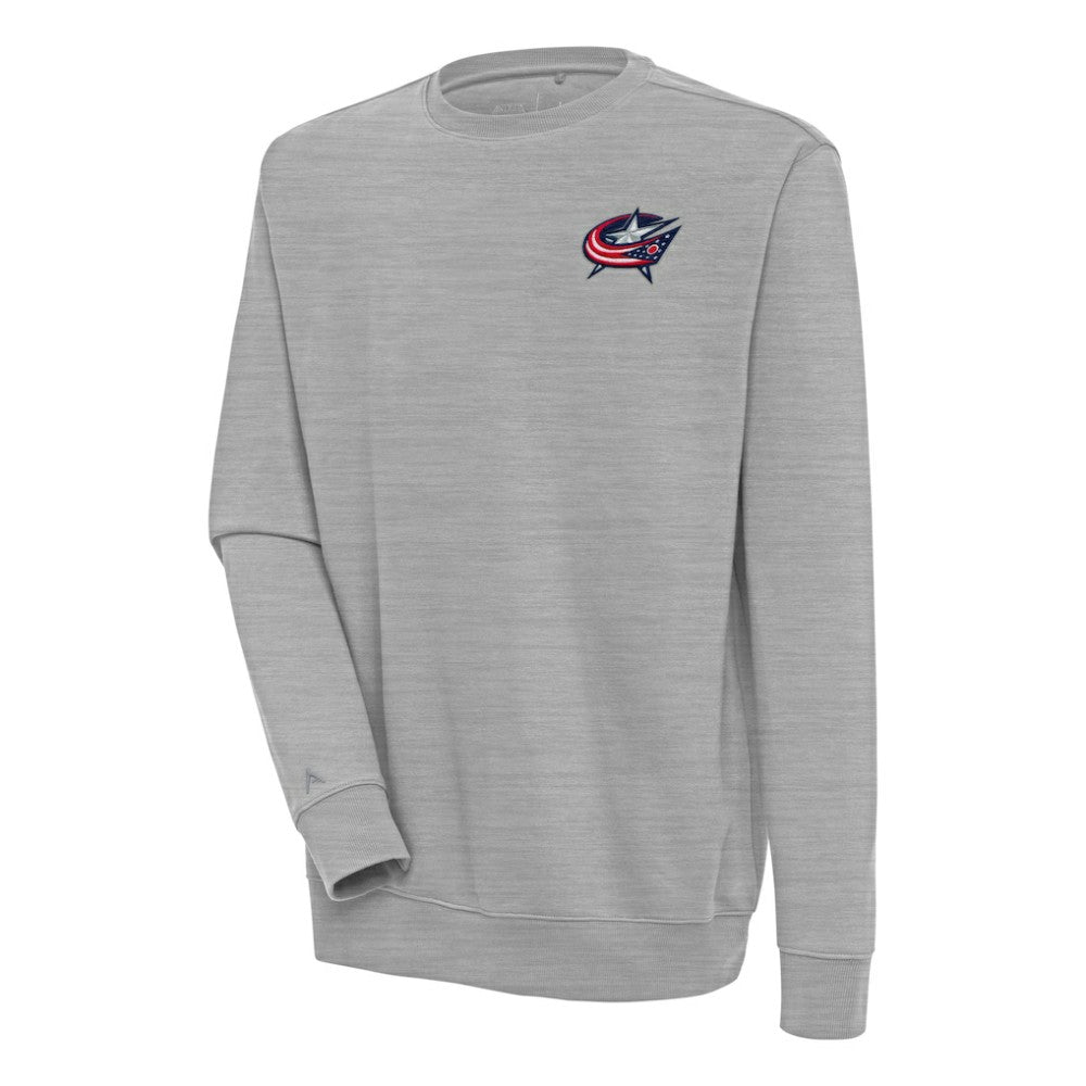 Columbus Blue Jackets Antigua Victory Pullover Sweatshirt Heather Gray