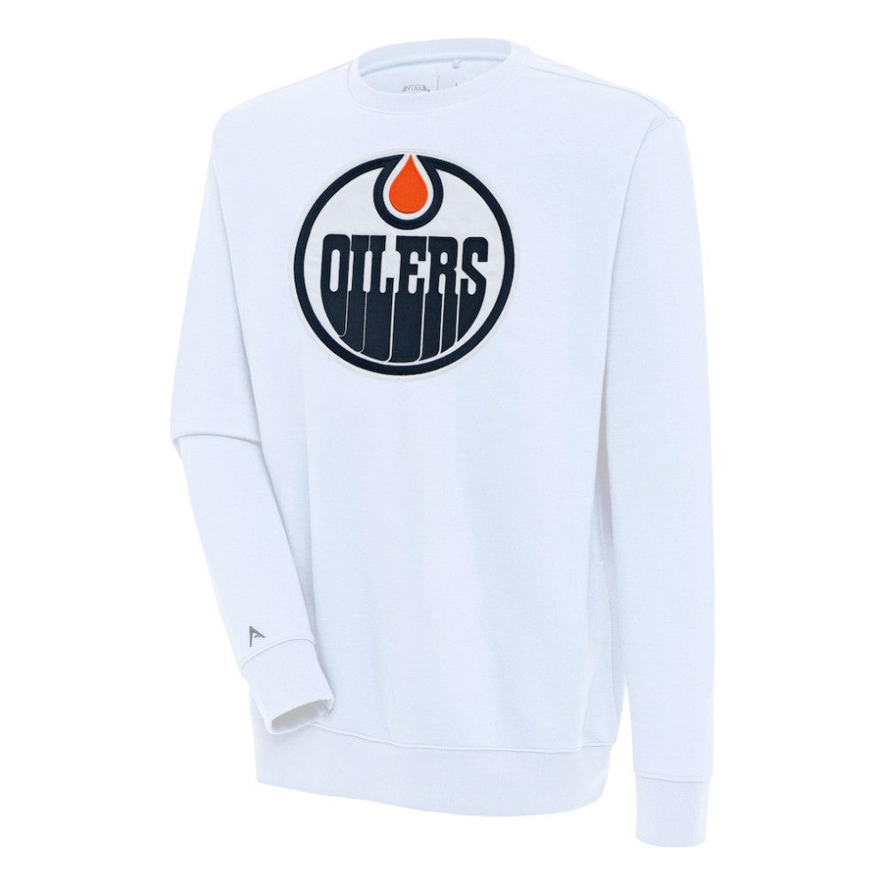 Edmonton Oilers Antigua Victory Pullover Sweatshirt White