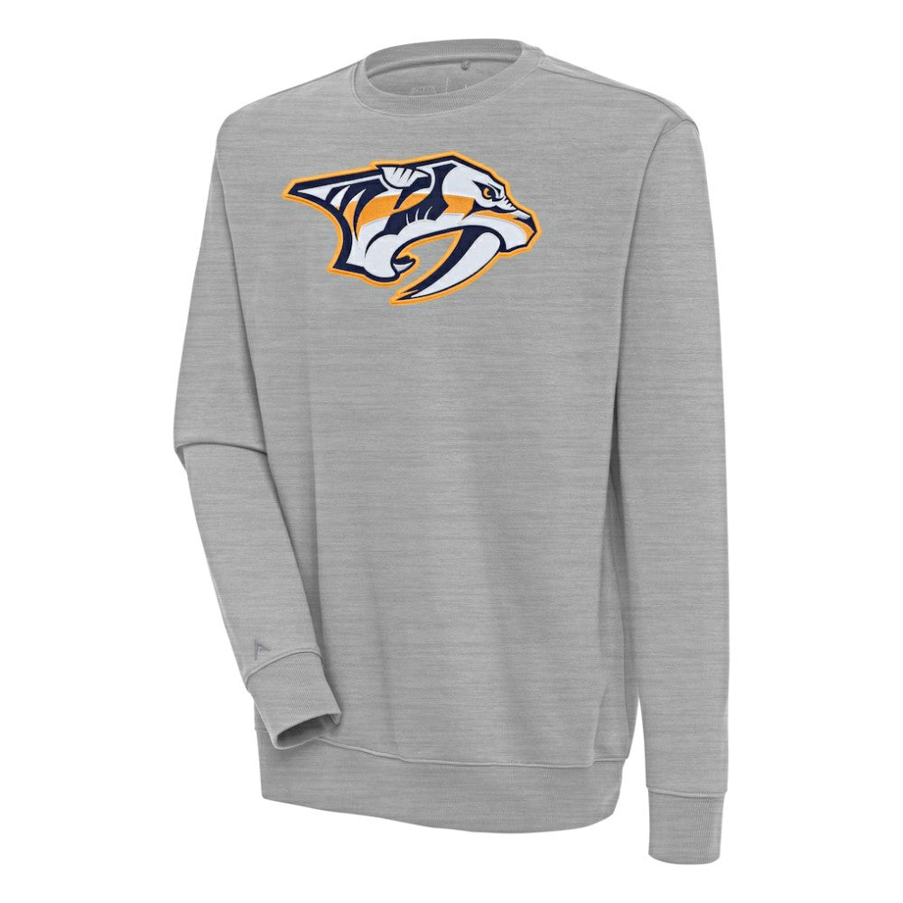 Nashville Predators Antigua Victory Pullover Sweatshirt Heather Gray