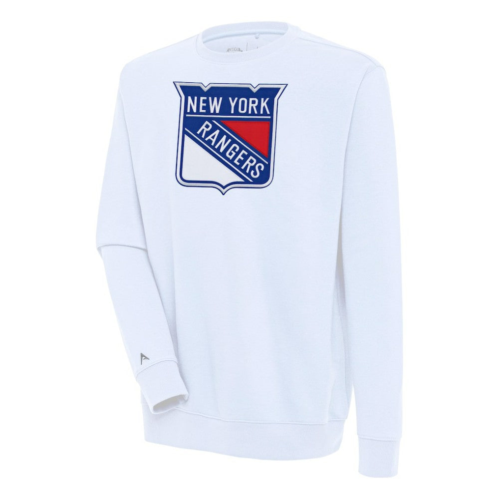 New York Rangers Antigua Victory Pullover Sweatshirt White