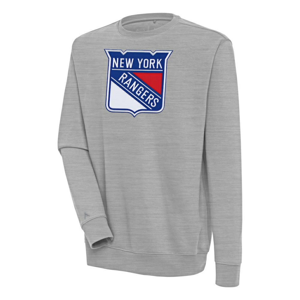 New York Rangers Antigua Victory Pullover Sweatshirt Heather Gray