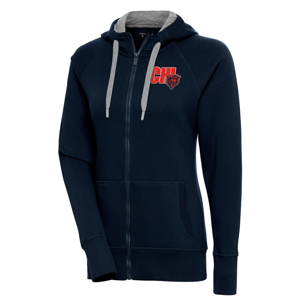 Chicago Bears Antigua Women's Victory Full-Zip Hoodie - Navy sale