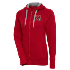 San Francisco 49ers Antigua Women's Victory Full-Zip Hoodie - Scarlet cheap