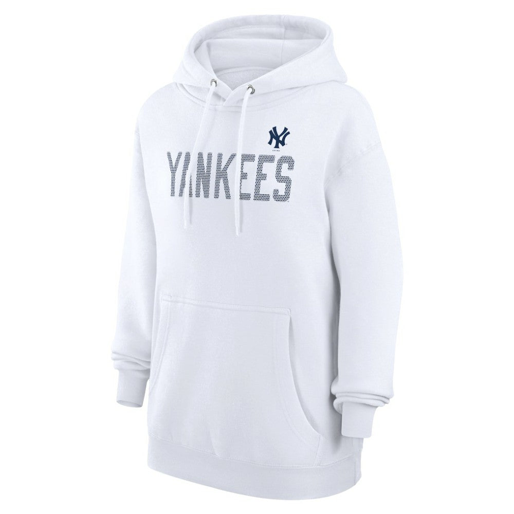 New York Yankees G-III 4Her by Carl Banks Women's Dot Print Pullover Hoodie - White
