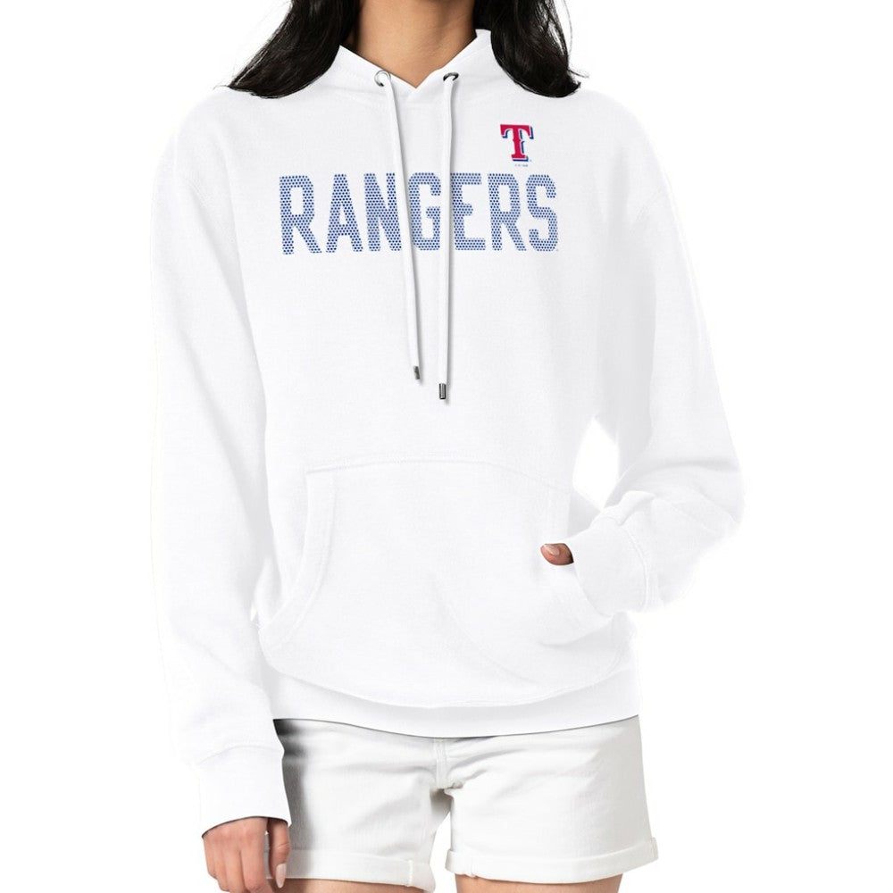 Texas Rangers G-III 4Her by Carl Banks Women's Dot Print Pullover Hoodie - White
