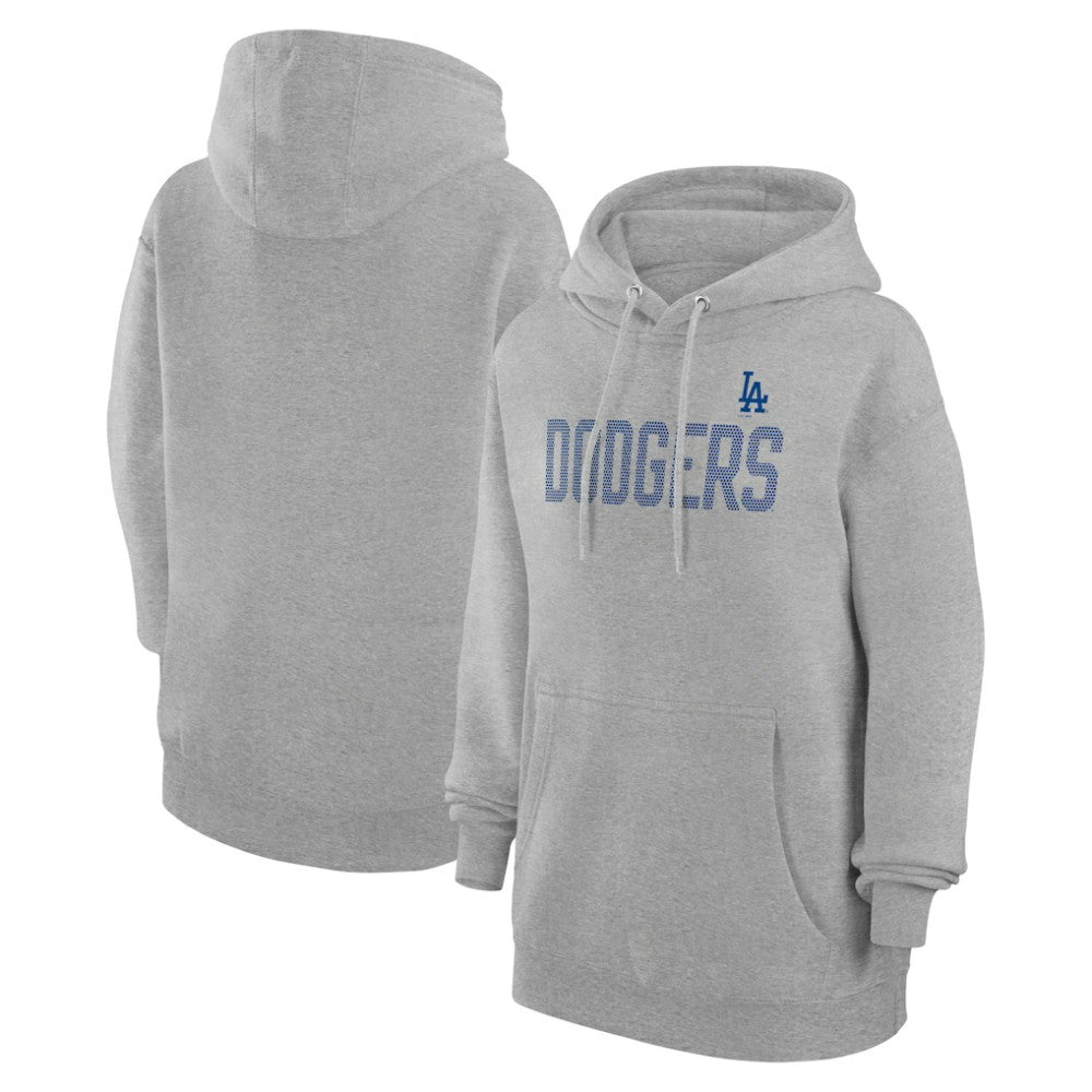 Los Angeles Dodgers G-III 4Her by Carl Banks Women's Dot Print Pullover Hoodie - Gray
