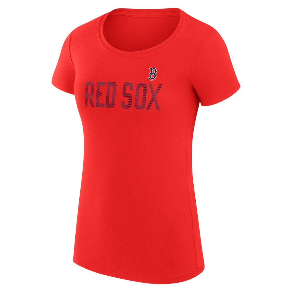 Boston Red Sox G-III 4Her by Carl Banks Women's Super-Slim Fit Lightweight Dot Print T-Shirt - Red
