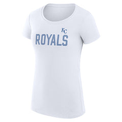 Kansas City Royals G-III 4Her by Carl Banks Women's Super-Slim Fit Lightweight Dot Print T-Shirt - White