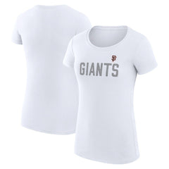 San Francisco Giants G-III 4Her by Carl Banks Women's Super-Slim Fit Lightweight Dot Print T-Shirt - White