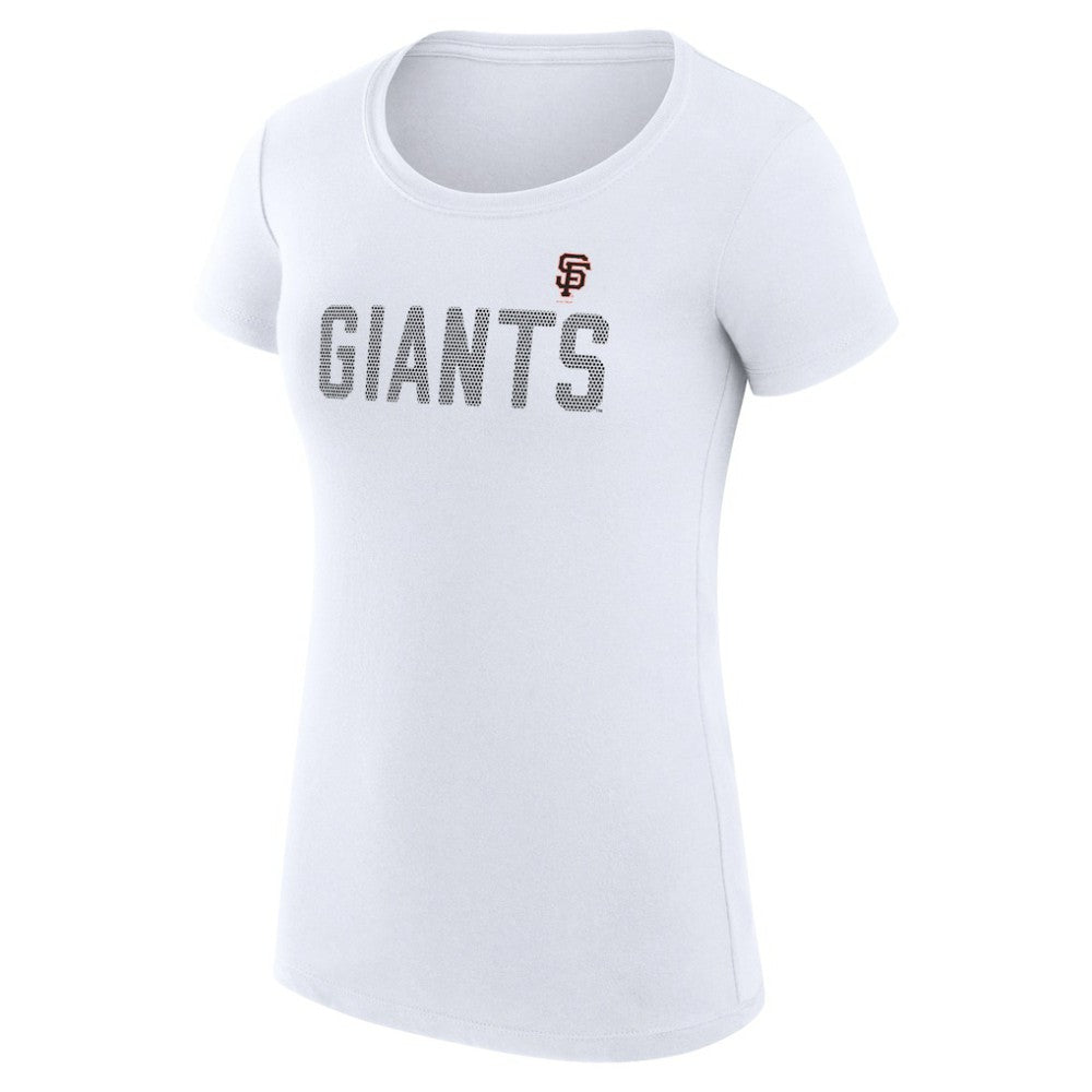 San Francisco Giants G-III 4Her by Carl Banks Women's Super-Slim Fit Lightweight Dot Print T-Shirt - White