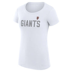 San Francisco Giants G-III 4Her by Carl Banks Women's Super-Slim Fit Lightweight Dot Print T-Shirt - White