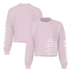 St. Louis Cardinals Women's Cropped Slouchy Long Sleeve T-Shirt - Pink