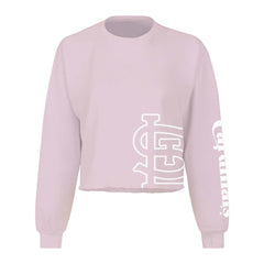 St. Louis Cardinals Women's Cropped Slouchy Long Sleeve T-Shirt - Pink