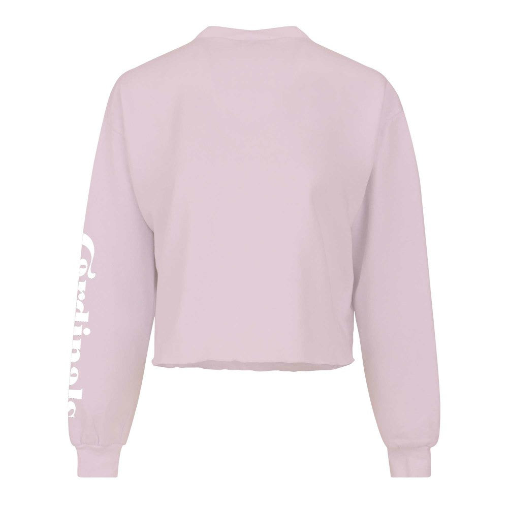 St. Louis Cardinals Women's Cropped Slouchy Long Sleeve T-Shirt - Pink